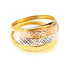 Anel Ouro Tricolor Feminino 18k Tri Tóny - Meu Anel, 14