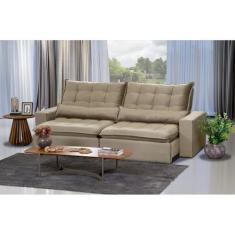 Sofá Modular Ceará 5 Lugares 2.50 MT Retrátil e Reclinável Veludo Sofa