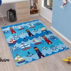 Tapete Infantil 1,40m x 1,00m 01 Peça - Marinheiro - Borda Bordados