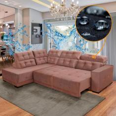 Sofá Impermeável Canto Chaise E 285 x 205 cm Retrátil Reclinável Sttil