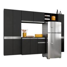Armário De Cozinha 5 Peças Liris Preto - A Móveis Arapongas, Preto Fos