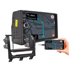 Kit central multimidia mp5 7 pol com moldura siena strada palio 2013 a