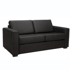 Sofá-Cama 3 Lugares MH-1174 Herval 201 cm Colchão Casal Veludo Preto C