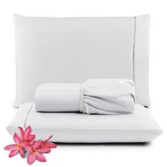 Jogo De Lençol Primor Queen 3 Peças Percal 400 Fios Ponto Palito - Bra