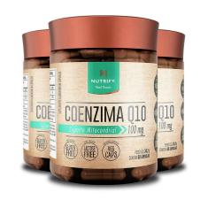 Kit 3 Coenzima Q10 + Vitamina E Nutrify 60 Cápsulas