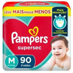 Fralda Supersequinha Pampers Jumbo M 90 Unidades, M, 90