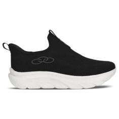 Tênis Esportivo Masculino Slip On Clic Preto Branco Olympikus