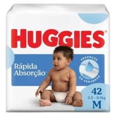 Fralda Huggies Rápida Absorção M 42 unidades