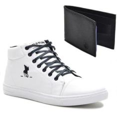 Kit Com Um Tênis Casual Costura Reforçada Masculino E Uma Carteira Simples-Masculino