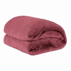 Cobertor Casal Manta Microfibra Fleece Aveludado e Toque Macio 01 Peça Blush