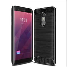 Capa para LG K8 Plus 2018, capa de material de fibra de carbono, macia, antiderrapante, antiimpressões digitais, capa totalmente protetora para LG K8 Plus 2018