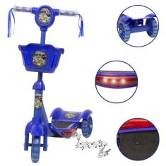 Patinete Infantil Scooter Família Arqueira Cesta Luz e Som - TOYS 2U