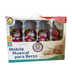 Mobile Giratório Musical P/ Berço Em Pelúcia Ursinha Kitstar