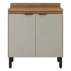 Balcão De Cozinha Firenze 2 Portas 80 Cm Amêndola Touch Nude Prime Tx 