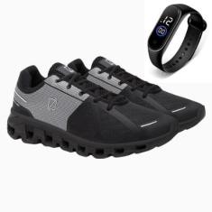 Tênis Academia Masculino Cadarço Fitness Esportivo Corrida e Caminhada Com Relógio-Masculino