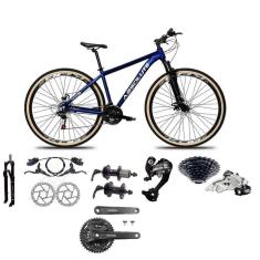 Bicicleta Aro 29 Absolute Nero 5 Câmbios 27v Shimano Altus Freios Hidráulicos Pneu Com Faixa - Azul Tam.17
