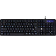 Teclado Usb Gamer Membrana K300 Led Preto