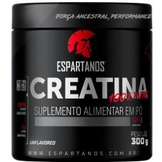 Creatina Monohidratada 100% Pura 300g - Espartanos - Aprovada Laudo Ab
