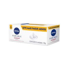 Sabonete em Barra Nivea Pure Milk Sensitive Promo 6 Unidades com 90g C