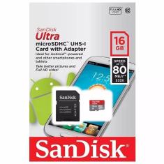 Cartão Micro Sd Ultra 16gb Sandisk 80mb/s Classe 10