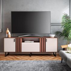 Rack Colibri Juruá com 180 cm de Largura, 3 Portas, Ideal para TV de até 70”