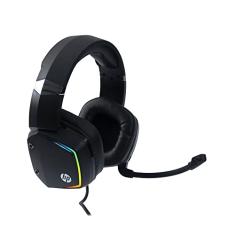 HP Headset Gamer H320GS v2 com microfone Conexão USB Gold Sistema de áudio 7.1 com LED driver 50mm cabo de 210 cm de Nylon 8AA14AAUUF
