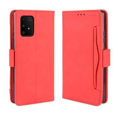 Capa com compartimento para cartão para Samsung Galaxy M80S, capa flip carteira com suporte de couro para Samsung Galaxy M80S, capa magnética retrô para celular, capa carteira com compartimentos para