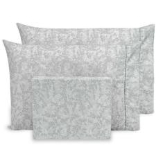 Lençol Casal de Cima Estampado 3 pçs c/ Ponto Palito Percal Flex 400 F