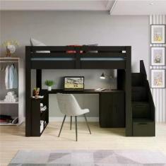 Cama Alta Star Plus Office Gamer Preto - Casatema, Preto