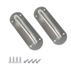 QLQWDNDY Pacote com 2 puxadores de porta de empurrar puxador de porta de celeiro de aço inoxidável resistente de 20 cm para armário de galpão de banheiro porta de garagem com parafusos de montagem,