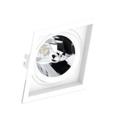 Spot Embutir Quadrado Recuado Ar111 Branco - Save Energy