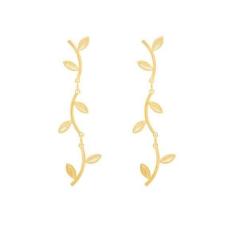 Brinco Rommanel Banhado A Ouro Galhos Com Folhas 522763, 0