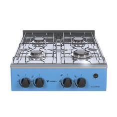 Fogao de Mesa 4 Bocas Grand Petit Vetro Azul Gas Glp