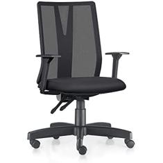 Cadeira Addit Presidente Ergonomica Sem Apoio Crepe Preto