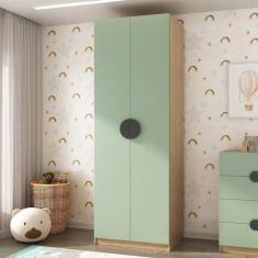 Guarda Roupa Infantil Modulado 2 Portas com Nichos e 2 Gavetas Joy Kid