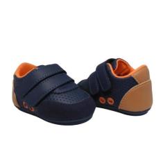 Sapatinhos Bebe Tenis Fecho Fácil Infantil Masculino Luxo Batizado Men