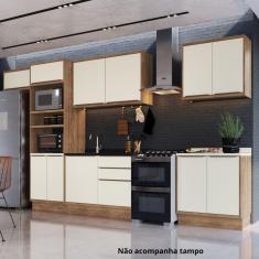 Cozinha Completa 6 Peças 11 Portas Viena Freijó / Cinza Argila