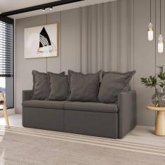 Sofá Retrátil e Reclinável 3 Lugares 200cm Dália Cabecasa Madeiramadeira Grafite