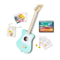 Loog Mini guitarra acústica infantil para iniciantes, 3 cordas para idades a partir de 3 anos, aplicativo de aprendizagem e aulas incluídas