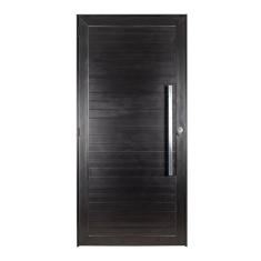 Porta de Aluminio Lambril 210x80cm com Puxador Topsul Preto