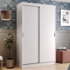 Guarda-Roupa Solteiro Madesa Tokio 2 Portas de Correr 2 Gavetas, Branc