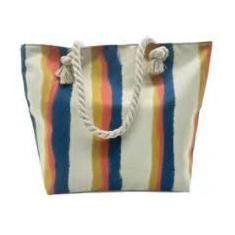 Bolsa Grande Para Praia E Piscina Em Tecido E Alça De Corda - Becky, B