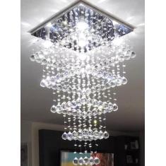 Lustre de cristal para sala, com 80cm de altura e lustre com 20cm de a
