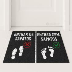 Tapete Capacho Entrar Sem Sapatos 60x40 Tire Casa Divertida - Megatap