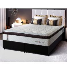 Conjunto Cama Box Espuma San Diego Branco King 193x203x67