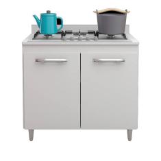 Balcão De Cozinha Cooktop Roma 2 Portas Branco Lumil Móveis