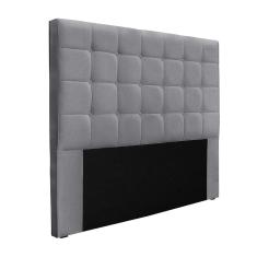 Cabeceira Cama Box Solteiro 90 cm Verona Linho Cinza S04 - D`Rossi