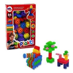 Brinquedo Montar Plakt Engrenagens Educativo Criativo 84 Pcs - Pakitoy