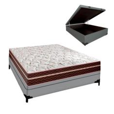 Cama Baú Cinza Baú Solteiro Berlim Molas Superlastic Probel