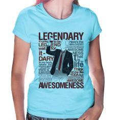 Baby Look Legendary Awesomeness - Foca na Moda, Azul bebê, GGG
